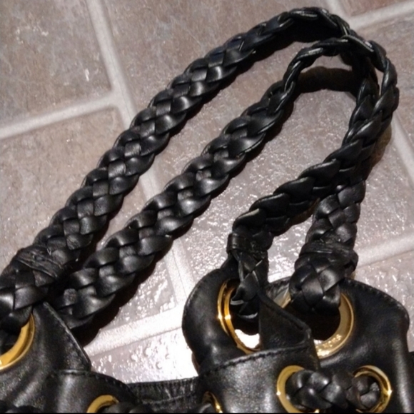 Michael kors Gold hardware braided tassel detailed leather shoulder bag - Picture 10 of 12
